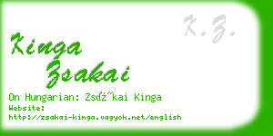 kinga zsakai business card